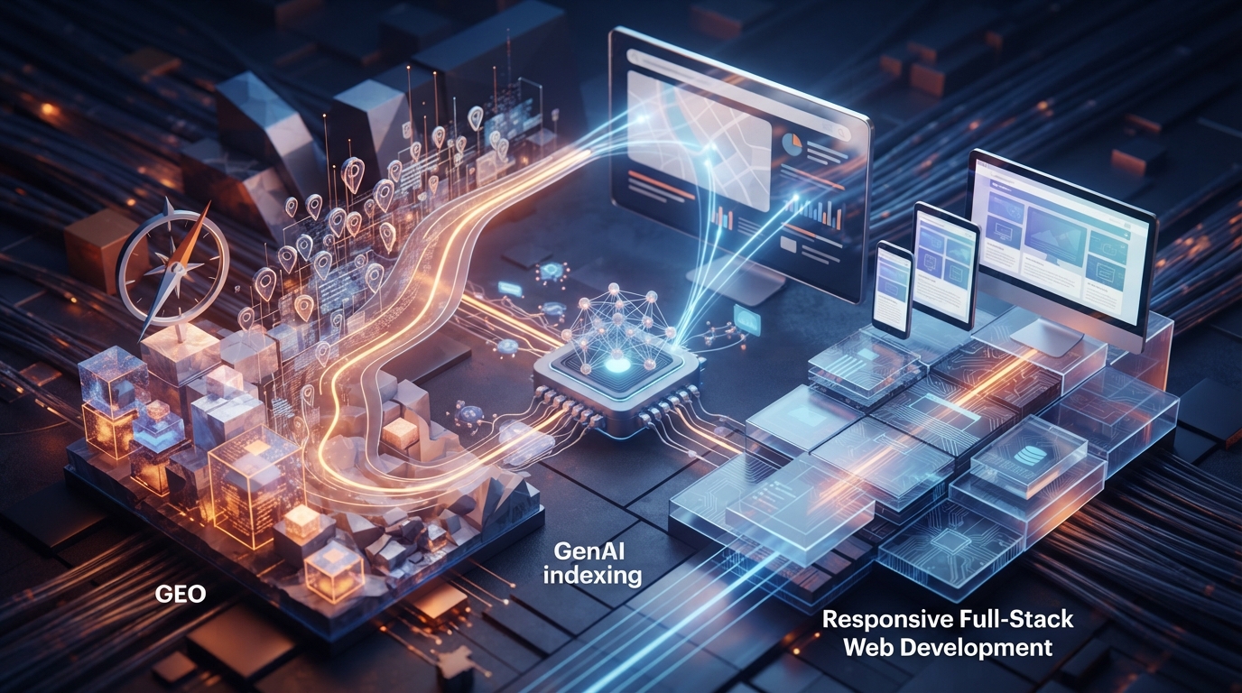 GEO 优化多久能见效？解密生成式 AI 搜索收录周期与响应式企业网站开发全栈演进